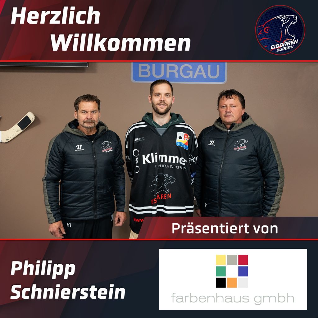 Phlipp Schnierstein verstärkt die Eisbären .. Bayernhockey ..